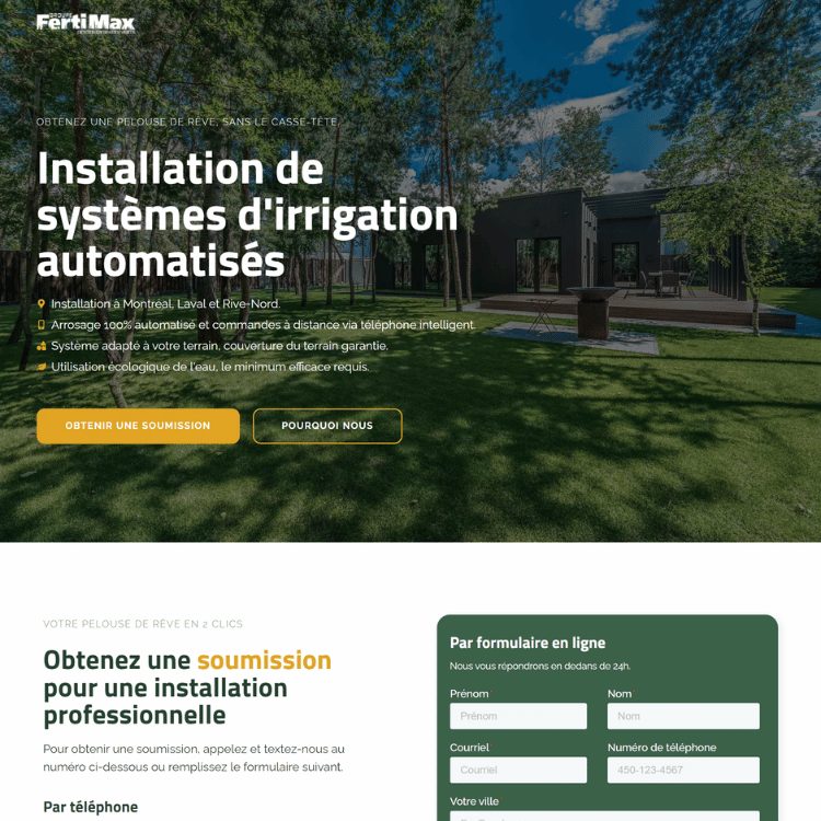 Design web Pelouse Impeccable
